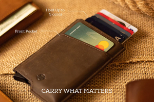 Cartera de Cuero Personalizada para Tarjetas de Crédito, Cartera Delgada para Hombre con Clip Magnético para Dinero, de Cuero Genuino - Product Image 3