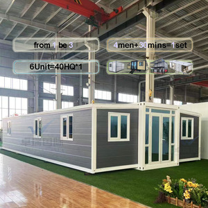 Wellucky <span class=keywords><strong>10</strong></span>-40ft mở rộng container nhà thép khung cửa Windows gấp nhà bếp bánh sandwich Panel cho văn phòng xây dựng - Product Image 1