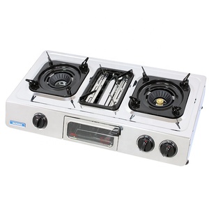 Xunda Chine Gros Cuisinière À <span class=keywords><strong>Gaz</strong></span> <span class=keywords><strong>3</strong></span> Brûleurs En Acier Inoxydable Table Cuisinière À <span class=keywords><strong>Gaz</strong></span> Plaques De Cuisson - Product Image 2
