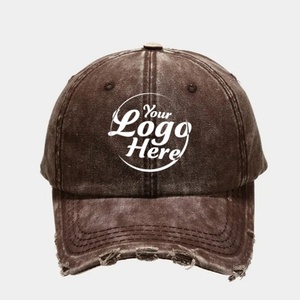 Manufacturer <b>Plain</b> Blank Baseball <b>Cap</b> Custom Vintage Washed Denim 6-Panel Dad Hat Baseball <b>Caps</b> - Product Image 6