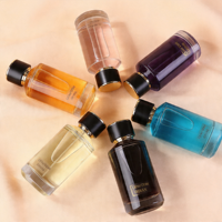 Flacon de parfum cylindrique de luxe 30ml 50ml 100ml 250ml en verre noir dégradé vide avec emballage boîte