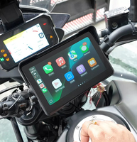 Aoocci CarPlay pour motos, caméra embarquée sans fil 7 pouces, navigation GPS pour moto et écran CarPlay DVR