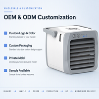 Ventilateur brumisateur USB compact OEM 5W à faible consommation, pulvérisation fine, pour table, refroidissement intérieur, brise rafraîchissante, camping, voyage, étude