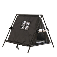Dreieckiges Outdoor Oxford Wasserdichtes Tragbares Ganzjahres-Katzenhaus Haustier-Zelt Halbgeschlossen Warm Abnehmbar Waschbar Luxuriöses Design