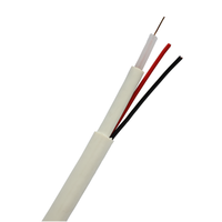 Tembaga/CCS RG6 + 2 kabel koaksial kamera CCTV kabel daya dan komunikasi kinerja tinggi RG6 + 2 kawat daya inti