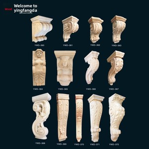 Capitales de Columna Romana Tallados en GRC, Decoraciones Modernas Minimalistas Chinas para Puertas de Armario, Cabeceras y Tiras de Madera para Sala de Estar - Product Image 2