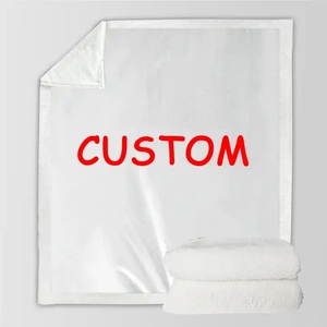 Chăn Tùy Chỉnh In Ảnh Kỹ Thuật Số 3D Bằng Lông Cừu Trống Thiết Kế Theo Yêu Cầu Của OEM Với Logo - Product Image 2