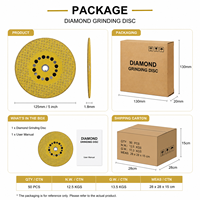 Disque diamanté brasé industriel à motif étoilé, double face, pour la découpe et le meulage de pierre, marbre, granit, compatible OEM