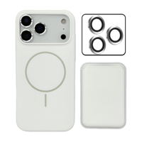 Set de Regalo de Accesorios para Teléfono Móvil, Set de Tres Piezas de TPU+PC, Caja de Silicona, Protector de Lente, Protección 360°, Multicolor