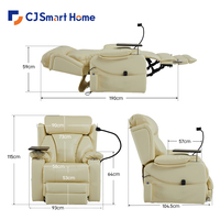 CJSmart Dual OKIN Motors Chaise élévatrice inclinable avec support de poteau de perfusion Idéal pour une utilisation médicale ou de soins
