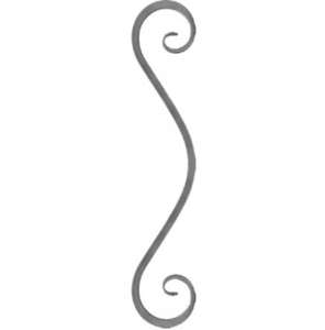Elementos forjados 12x6 450x90mm Elemento espiral español para puerta Valla Barandilla Pasamanos Balaustrada - Product Image 1