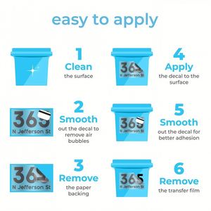 Autocollants personnalisés pour poubelles, autocollants en vinyle pour numéro de maison et adresse, étiquettes imperméables pour poubelles extérieures - Product Image 5