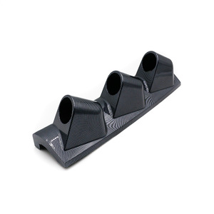 Soporte de Panel de Instrumentos de Carreras de Tres Orificios de Fibra de Carbono Negra de 52 mm, Panel de Modificación de Automóviles con Volante a la Derecha, Kits de Panel de Marco de Tablero - Product Image 4