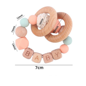 <span class=keywords><strong>Anneau</strong></span> de <span class=keywords><strong>dentition</strong></span> <span class=keywords><strong>personnalisé</strong></span> en <span class=keywords><strong>bois</strong></span> animal pour bébé Bracelet de <span class=keywords><strong>dentition</strong></span> en <span class=keywords><strong>bois</strong></span> de hêtre avec hochet en silicone Cadeaux pour bébé - Product Image 6