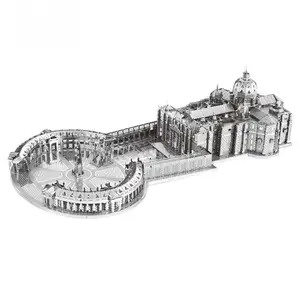 St. Peter bazilikası 3d bulmacalar metal el sanatları Diy oyuncaklar çocuklar eğitici oyuncaklar hediye setleri ev dekorasyon