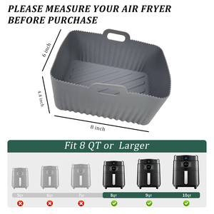 <strong>Air</strong> <strong>Fryer</strong> <strong>Silicone</strong> <strong>Pot</strong>,Food Safe Heat Resistant Easy Cleaning Non Stick <strong>Air</strong> <strong>Fryers</strong> <strong>Silicone</strong> Liner for Basket Accessories - Product Image 2