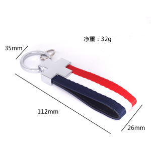 Portachiavi Auto con Bandiere Germania Italia Francia, Nastro in Nylon Tricolore con Stampa Digitale, Portachiavi in Nylon per <span class=keywords><strong>BMW</strong></span> - Product Image 3