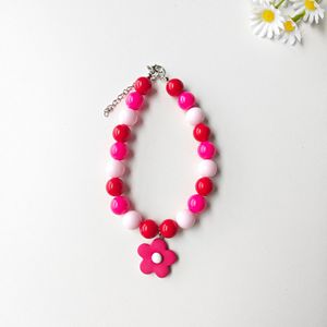 Collier pour chat et chien avec blocs de couleur macaron, collier pour animal de compagnie avec pendentif fleur HyunA, collier pour petit chien et chaton - Product Image 3