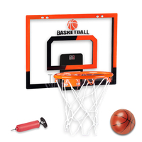 Panier de basket intérieur mural en métal avec 2 modes, tableau de bord électrique et lumière LED, mini cerceau pour enfant