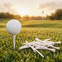 Vente en gros de tees de golf en bois blanc Qiangjian avec impression de logo personnalisé, approvisionnement en vrac de Chine (JIN) pour les terrains de golf et les terrains de practice