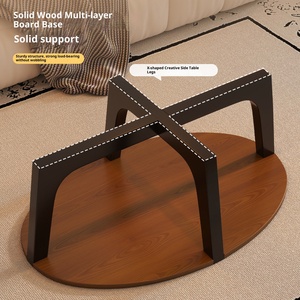AGS-06-CJ Modern Solid Wood <b>Coffee</b> <b>Table</b> with Metal Frame for <b>Small</b> Apartments and Living Rooms - Product Image 5