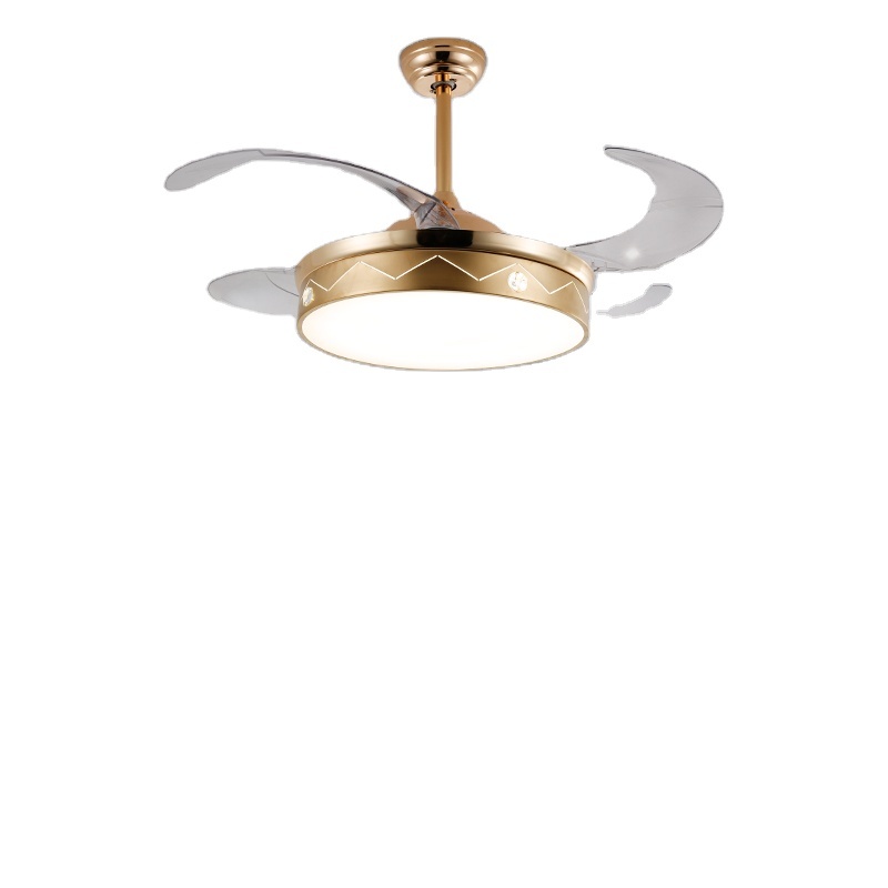 Wholesale Chandelier BLDC Ceiling Fan Lamp Ventilador de Techo Retractable Modern Ceiling Fan with Light and Remote Control