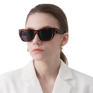 Lunettes de soleil unisexes à monture carrée, noires, protection UV400, pour la conduite, les voyages, les tenues tendance - Product Image 3