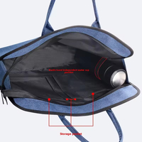 Sac à documents multifonctionnel en tissu Oxford avec fermeture éclair, mallette imperméable, sacs de conférence pour le bureau, sac pour ordinateur portable d'affaires