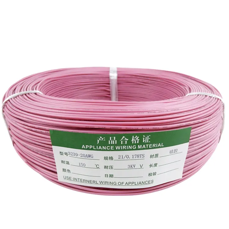 Triumph cable Electrical wire high voltage 20kv UL3239 24AWG silicone jacket heating resistance cable with free sample