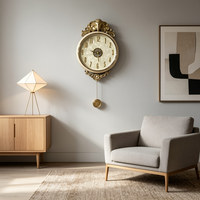 Horloge murale éléphant rétro de luxe, cadre vert avec cadran en nacre, horloge décorative en laiton à quartz silencieux