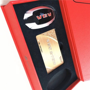 Tarjeta de membresía de lujo, caja de regalo para Vip Gutschein, color rojo personalizable, embalaje de tarjeta de crédito - Product Image 6