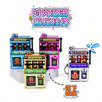 Llavero Creativo Mini Máquina de Juego de Descompresión con Electrochapado, Diseño de Dibujos Animados, Rompecabezas para Niños de 2 a 4 Años, PU
