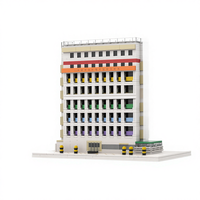 Ensemble de blocs de construction en plastique personnalisables DIY pour maquettes d'architecture de campus MOC, pour exposition, cadeaux de fêtes et cadeaux pour enfants