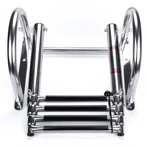 Escalera Telescópica Plegable de Acero Inoxidable para Embarcaciones, Plataforma de Baño para Yates con Peldaños Antideslizantes - Product Image 1