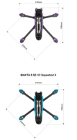 Nouveauté Axisflying Manta 5 SE V2 DC T700 Châssis en fibre de carbone 226 mm entre-essieux DJ1 O4 Drones FPV Freestyle pour débutants