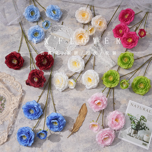 4 Cabezas de Peonía, Flores Artificiales de Seda, Arreglo Floral Decorativo para Bodas, Decoración del Hogar DIY - Product Image 1