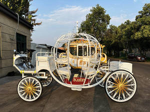 Chariot de Mariage de Luxe en Forme de Citrouille de Cendrillon, Chariot à Chevaux - Product Image 5