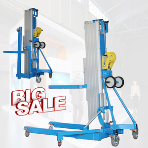 Plataforma Elevadora Manual Móvil Pequeña, Escalera Elevadora de Aleación de Aluminio de 3m4m5m6m8m9m para Hogar, Almacén, Taller, Sala de Exposiciones - Product Image 1