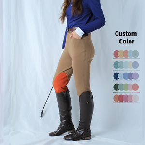 Leggings de Cintura Alta con Silicona, Pantalones de Equitación con Asiento Completo de Silicona, Bolsillos Laterales, Ropa de Equitación que Absorbe la Humedad - Product Image 3