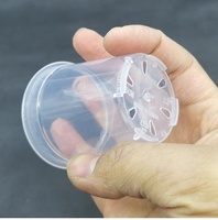 Vente en gros d'usine, pots à orchidées en plastique transparent écologiques bon marché de 2 pouces (6 cm) pour les fournitures de jardinage à domicile