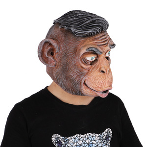 قناع لاتكس كامل للوجه على شكل رأس جثة مهتزة للهالوين، زي تنكري مخيف للبالغين على شكل زومبي مصاب، أدوات حفلات التنكر - Product Image 3