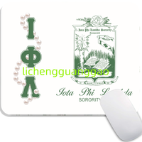 Tapis de souris carré Iota Phi Lambda Sorority, conception personnalisée, base en caoutchouc antidérapante, tapis de souris pour ordinateur