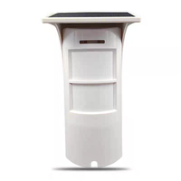 Détecteur de mouvement sans fil à énergie solaire, capteur micro-ondes PIR 433 MHz EV1527, anti-animaux domestiques 25 kg 108 °   Alarme de sécurité avec portée de détection de 12 m