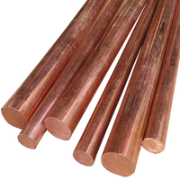 Barra Redonda de Cobre Puro en Stock de Proveedor, Superficie Brillante, Servicios de Soldadura y Doblado, Diámetro Personalizado de 3mm-800mm, Precio por kg