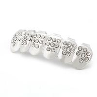 Grilles dentaires Hip Hop en diamant véritable, grilles en moissanite pour le haut et le bas, bijoux dentaires punk pour rappeurs