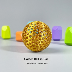 Novedad 2026: Juguete Antiestrés de Oficina, Bola Dorada Impresa en 3D, Bola Hueca Pequeña para Manualidades - Product Image 4