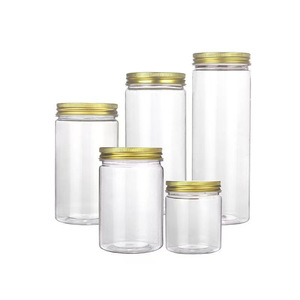 Leere klare 120ml 150ml 180ml 200ml 250ml Aufbewahrung behälter für die Küche mit weißen Kunststoff-Schraub deckeln für den kosmetischen Make-up-Topf - Product Image 1