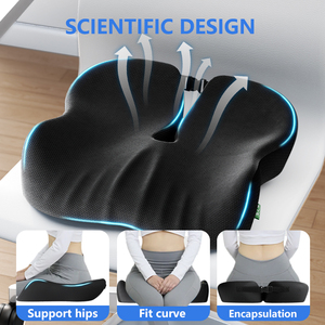 <strong>Best</strong> Selling Ergonomic Orthopedic Memory Foam <strong>Pressure</strong> <strong>Relief</strong> <strong>Seat</strong> <strong>Cushions</strong> for Office Desk, for Car, Travel Use - Product Image 1