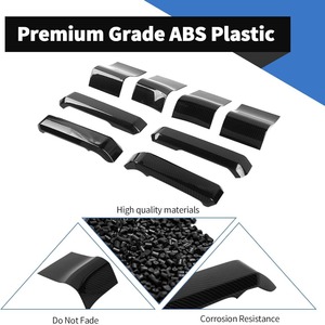ฝาครอบมือจับประตูฟอร์ด แร็พเตอร์สีดำลายคาร์บอนไฟเบอร์ ABS ตกแต่งภายในด้านหน้าด้านหลังสติ๊กเกอร์ที่วางแขนอัพเกรด 2015-2020 - Product Image 3