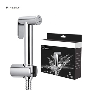 PINEBAY Best Selling Bathroom WC Toilet Set Wall Mounted Baby Cloth Toilet Shattaf Sanitary SUS304 Attachment Bidet Sprayer Set